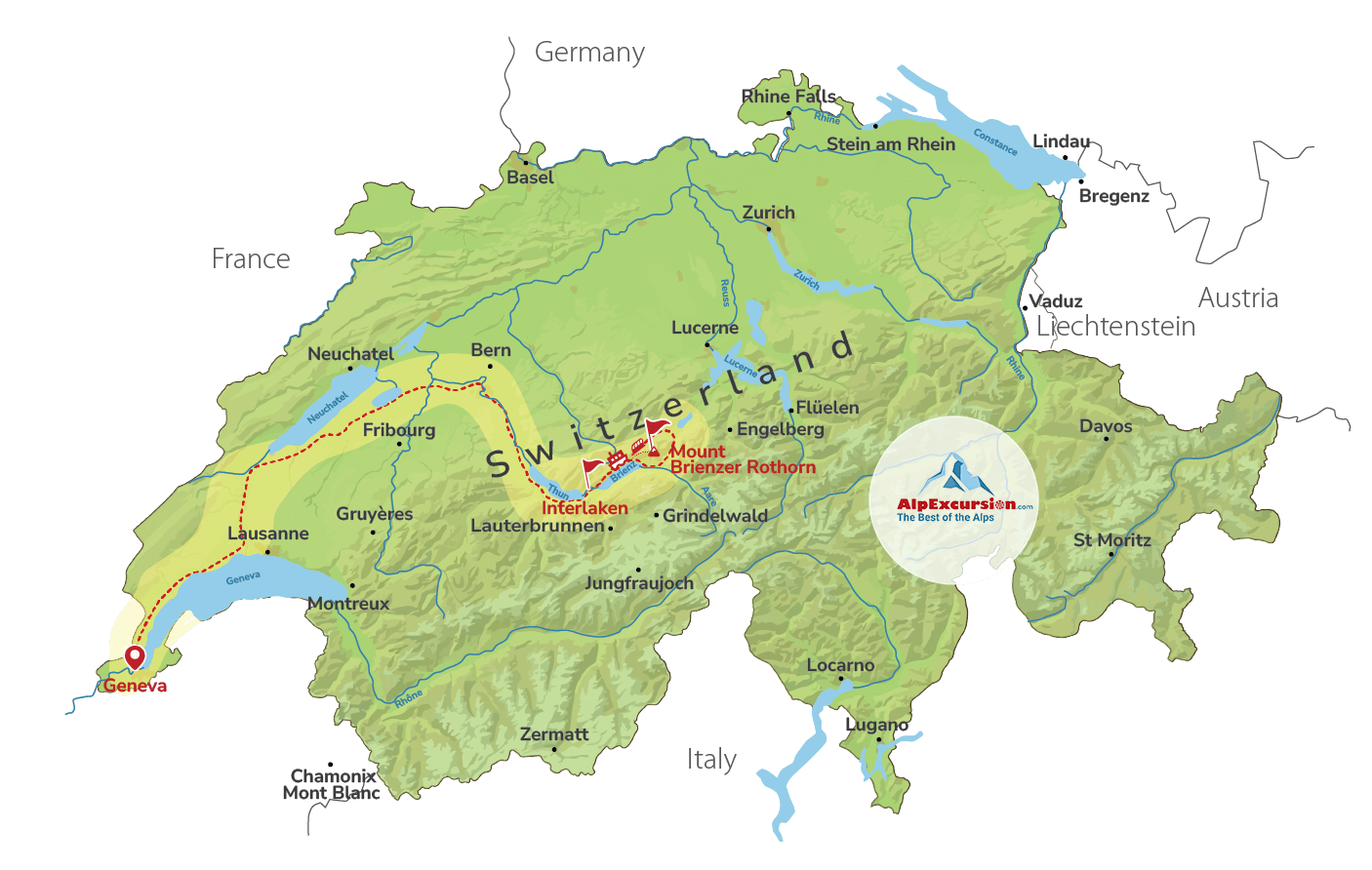 Alpine Panoramic Private Trip from Geneva