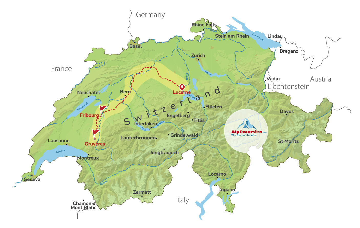 Fribourg & Gruyères on a Private Trip from Lucerne