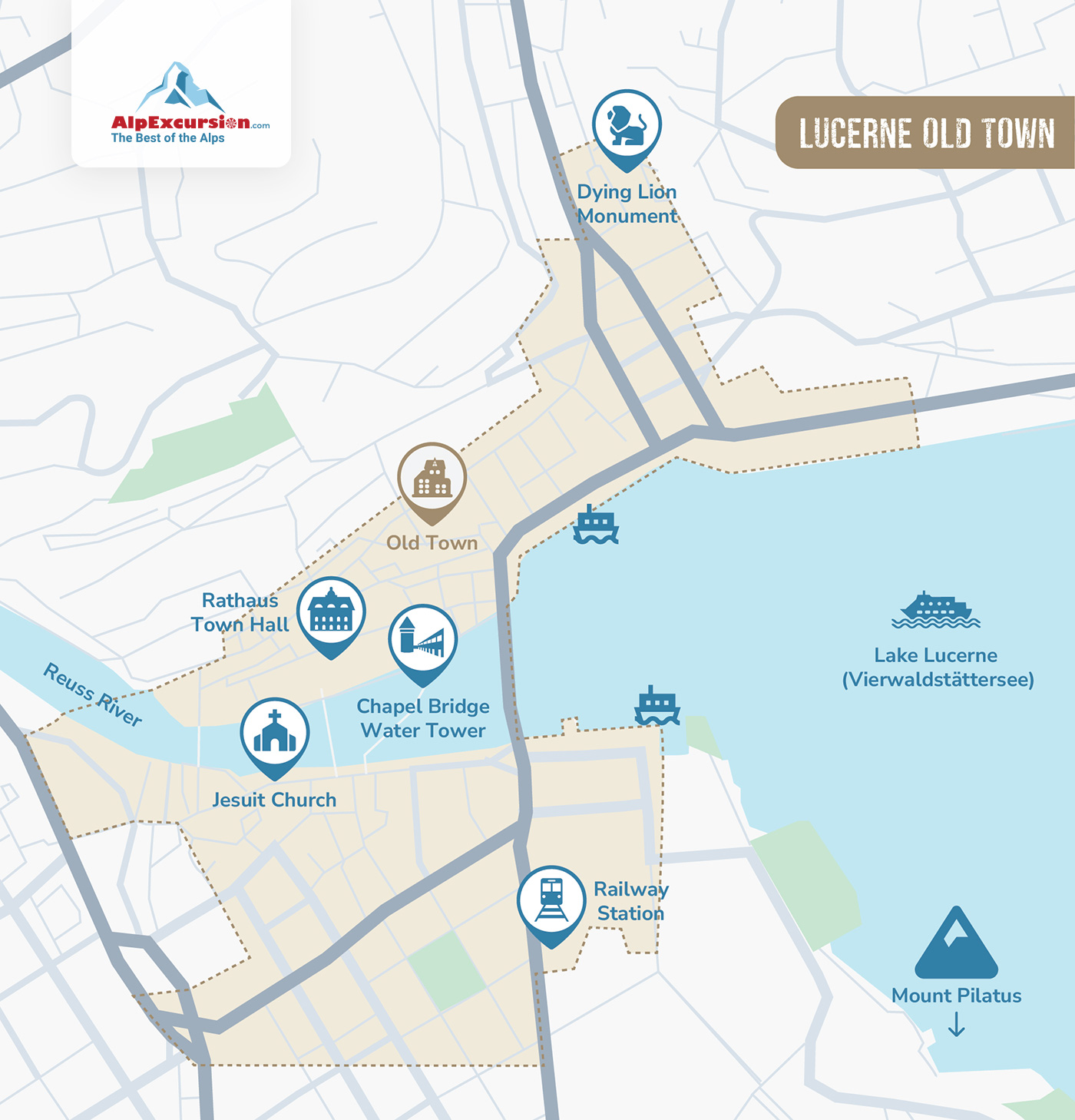 Visita guidata a piedi di Lucerna