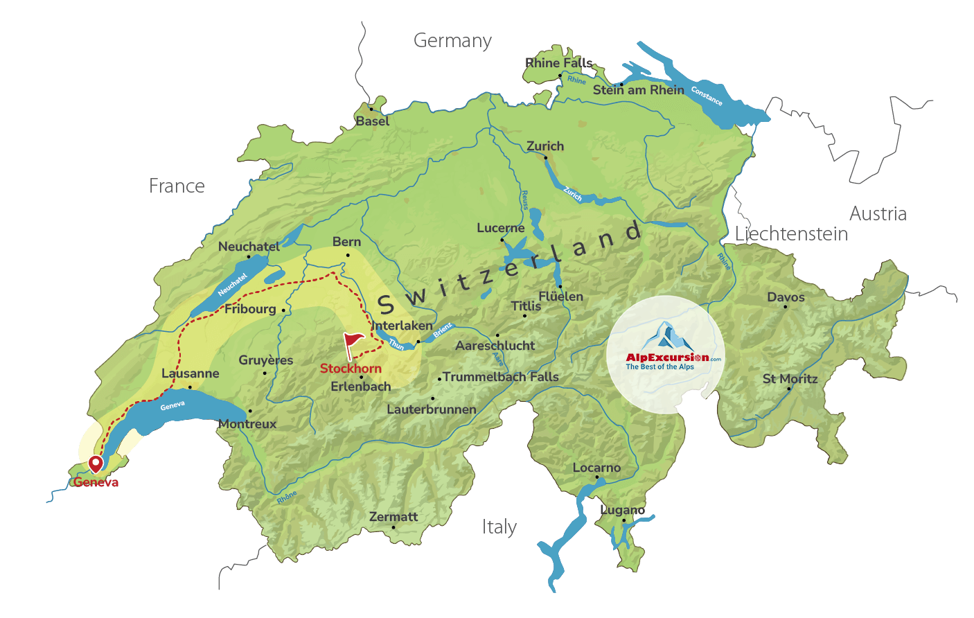 Self-guided Panoramic Hike to Stockhorn from Geneva