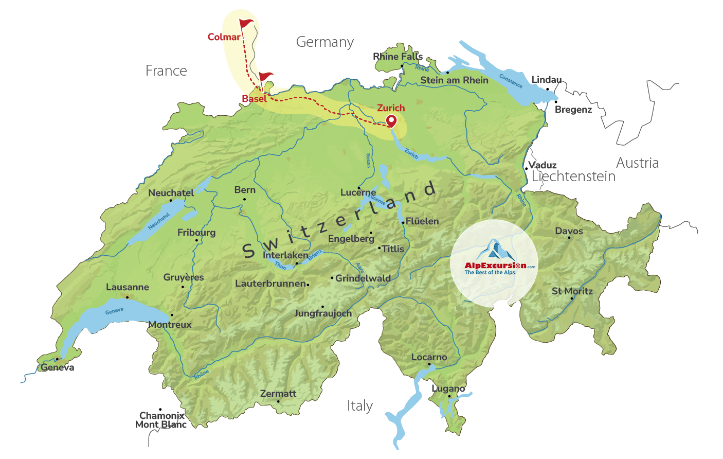 Swiss Basel & Colmar in France on a Day Trip from Zurich