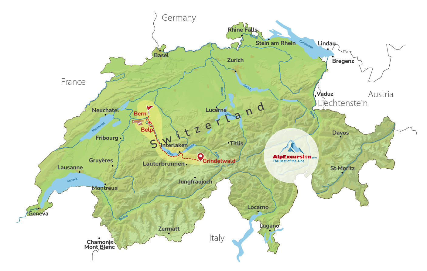 Between Heaven & Bern: Walking & Helicopter Tour from Grindelwald