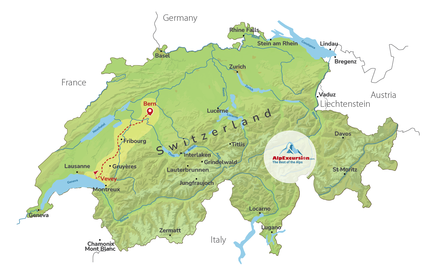 Chaplin’s World & Vevey Discovery from Bern