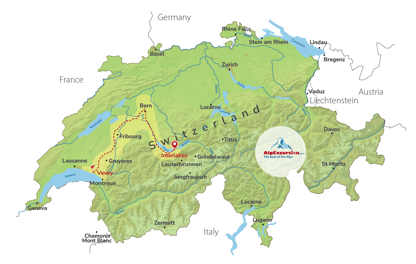 Chaplin’s World & Vevey Discovery from Interlaken