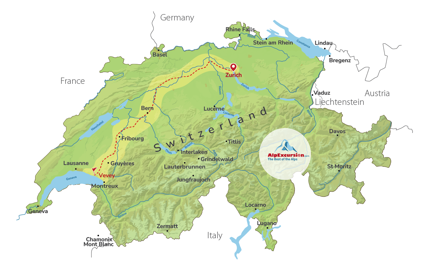 Chaplin’s World & Vevey Discovery from Zurich