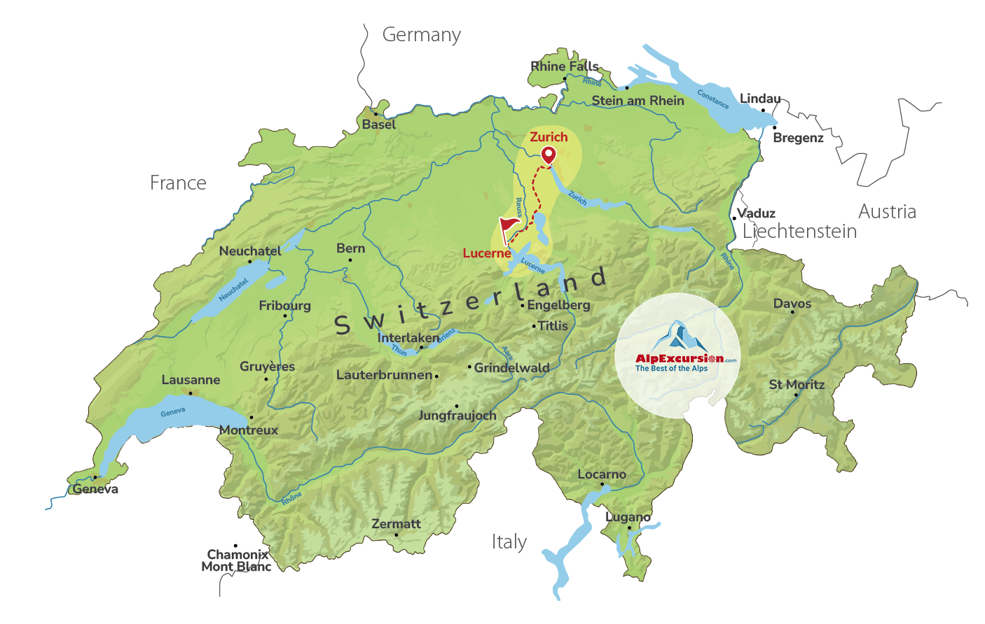 Discover Lucerne: Panoramic Lake Cruise & City Tour from Zurich