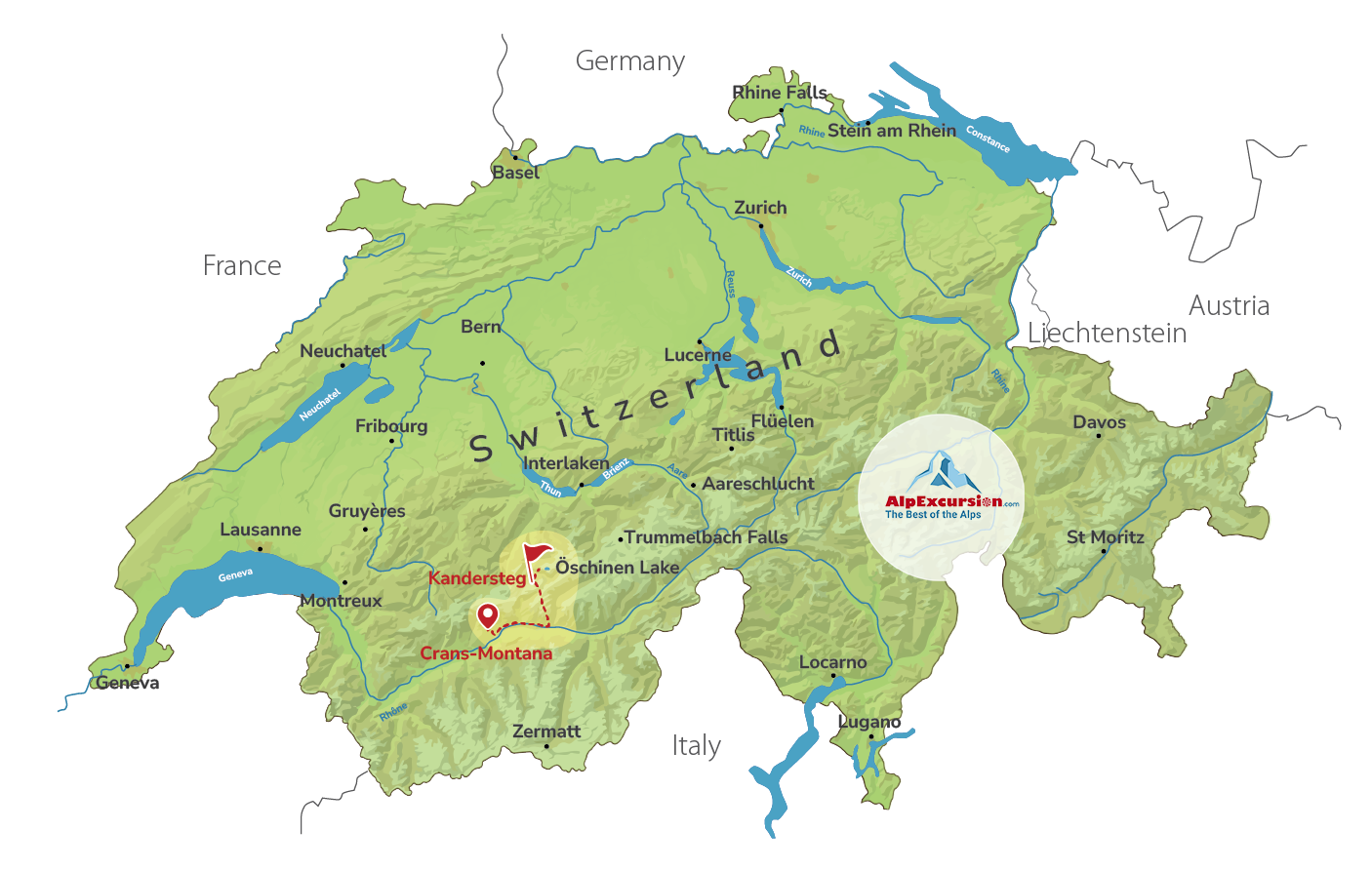 Guided Hike: Oeschinen Lake Circular Trail from Crans-Montana