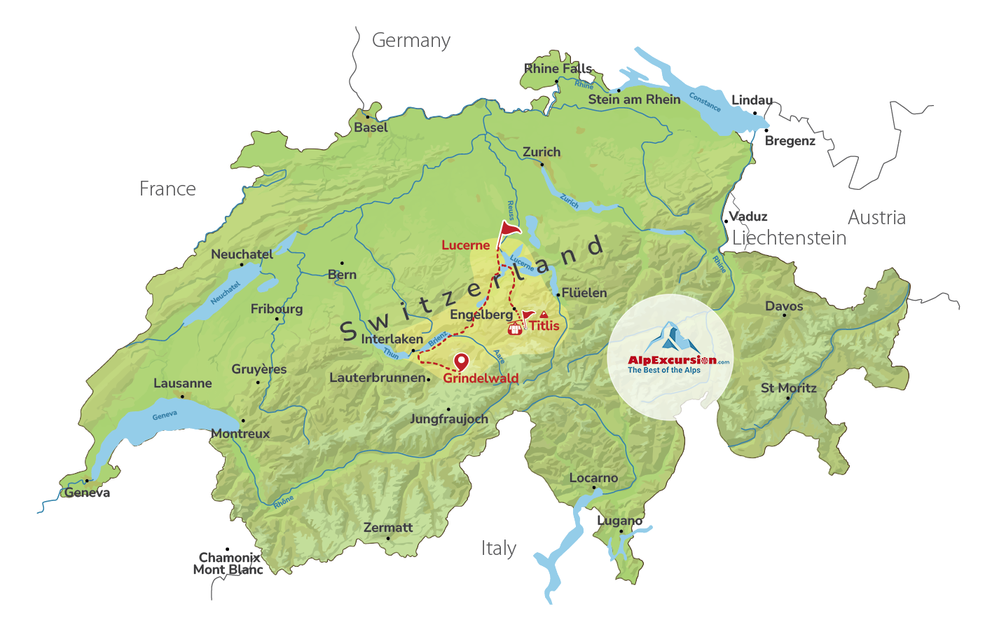 Lucerne & Mount Titlis in 1 Day from Grindelwald