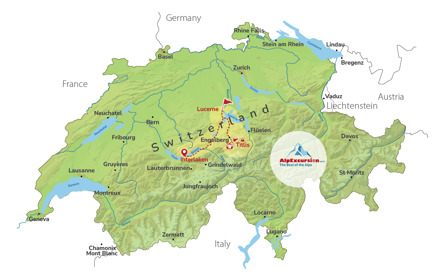 Lucerne & Mount Titlis in 1 Day from Interlaken
