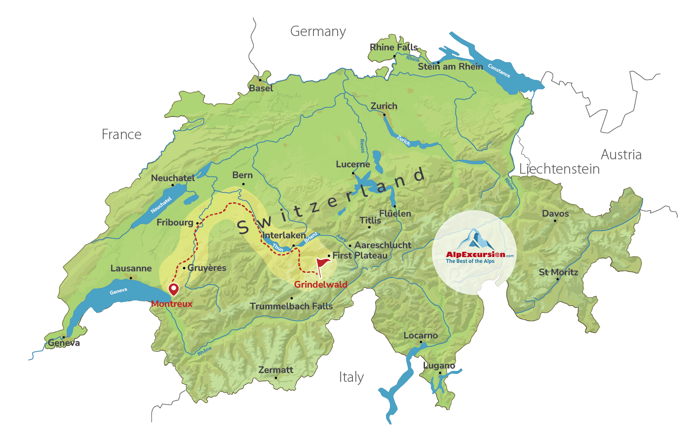 Private Guided Adventure to Grindelwald First from Montreux