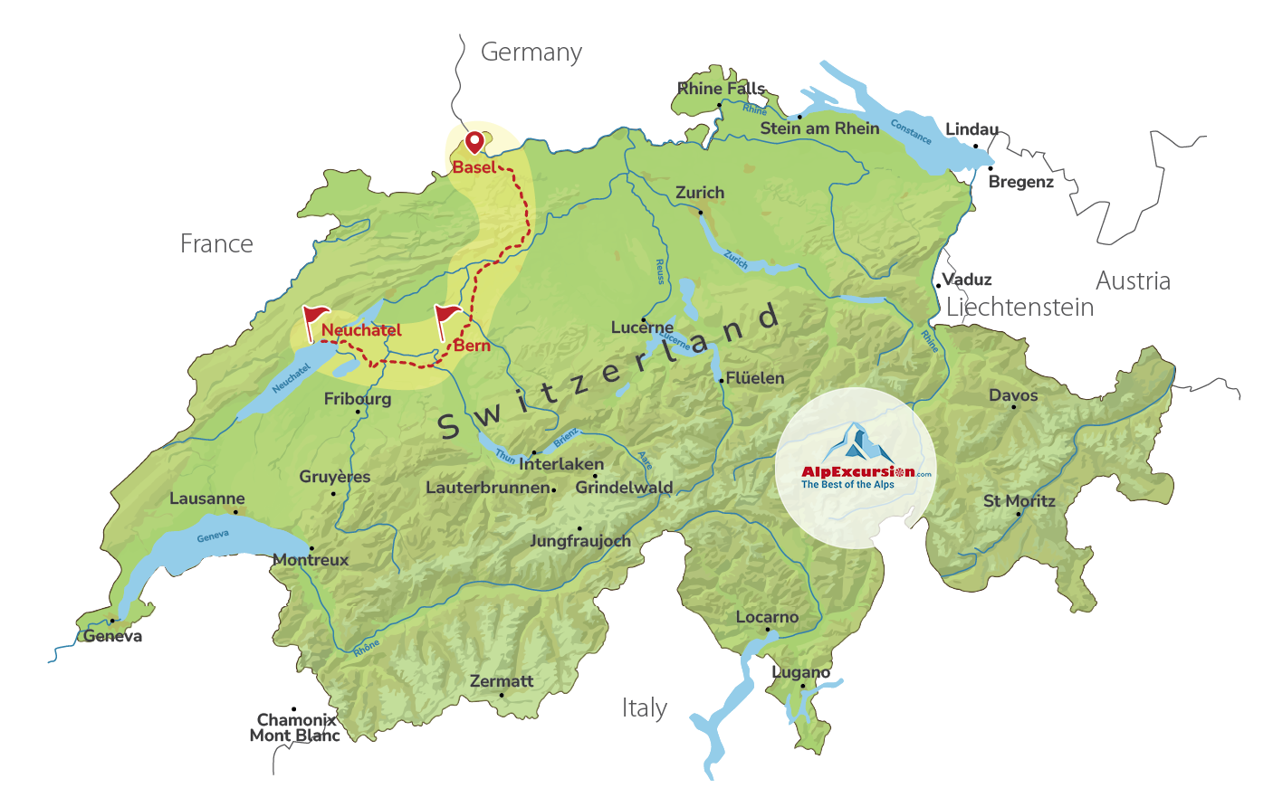 Private Sunday Brunch Trip to the Swiss Alps from Basel