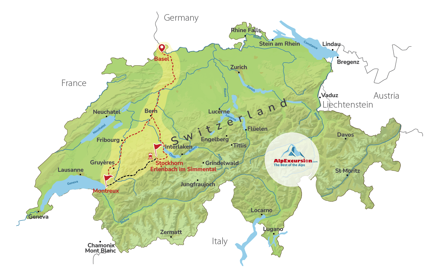 Scenic Swiss Experience in One Day from Basel