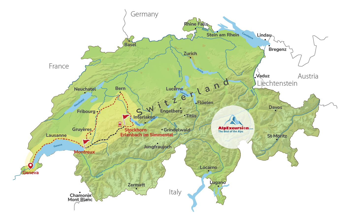 Scenic Swiss Experience in One Day from Geneva