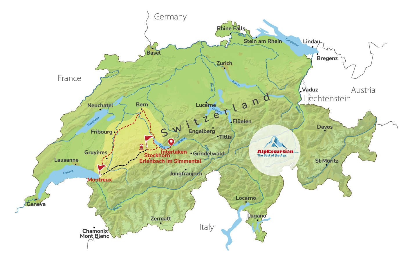 Scenic Swiss Experience in One Day from Interlaken