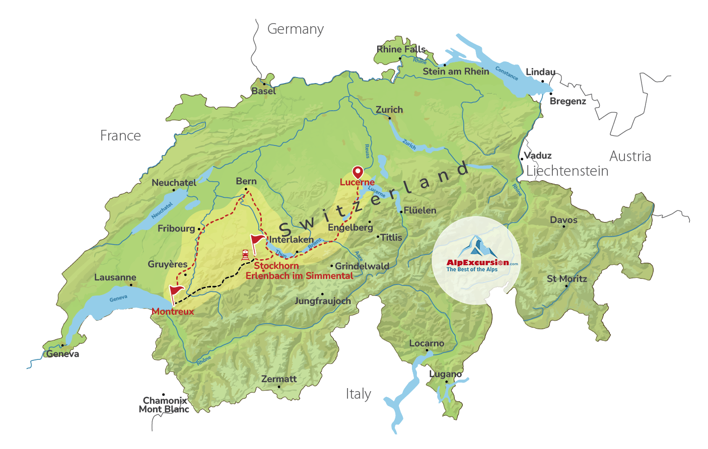 Scenic Swiss Experience in One Day from Lucerne