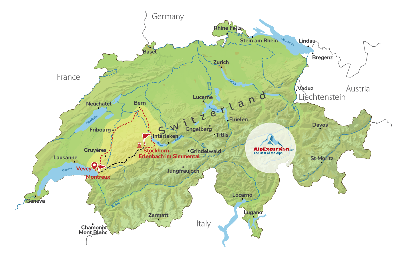 Scenic Swiss Experience in One Day from Vevey