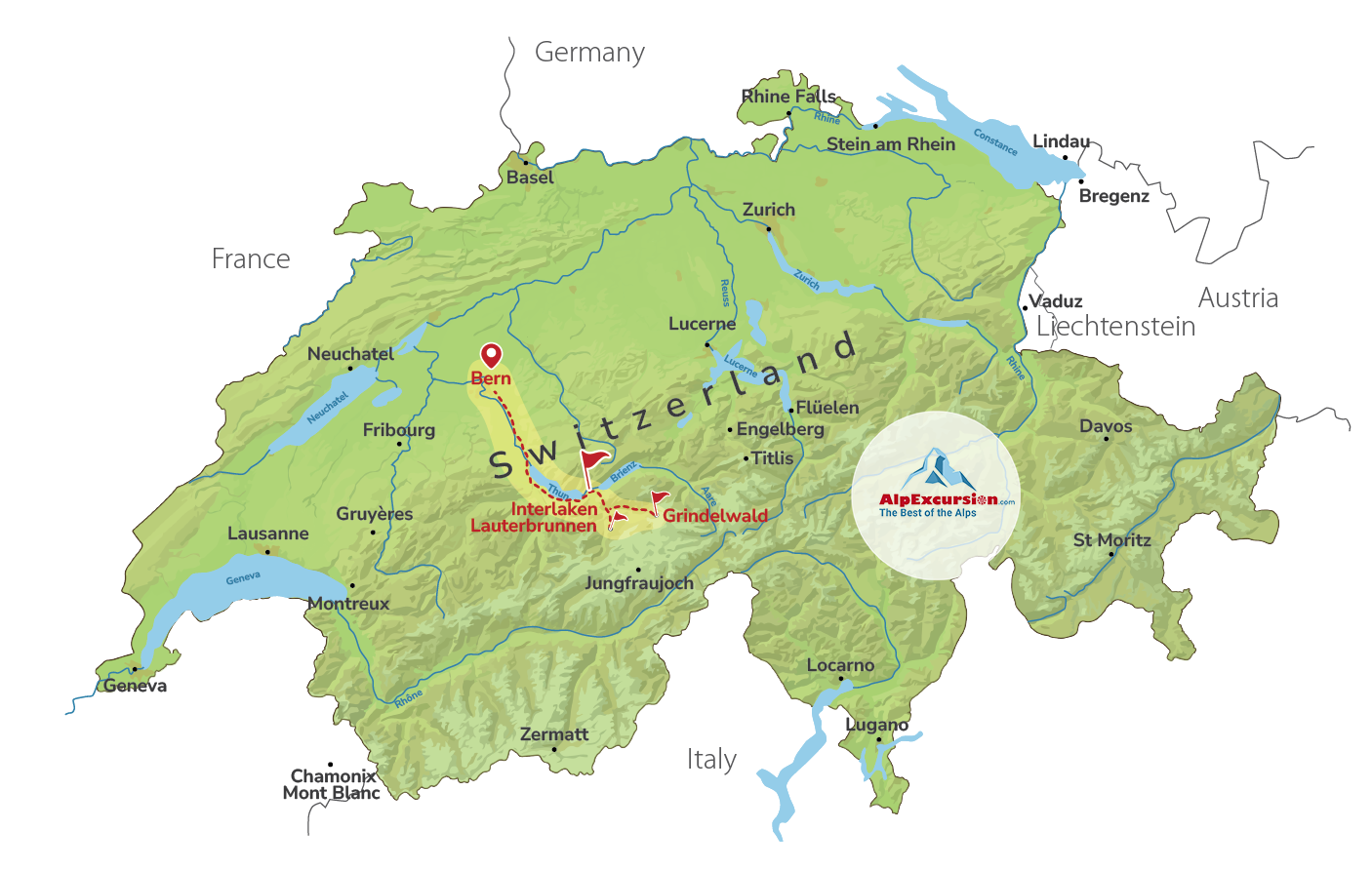 Trip to Interlaken, Lauterbrunnen & Grindelwald from Bern