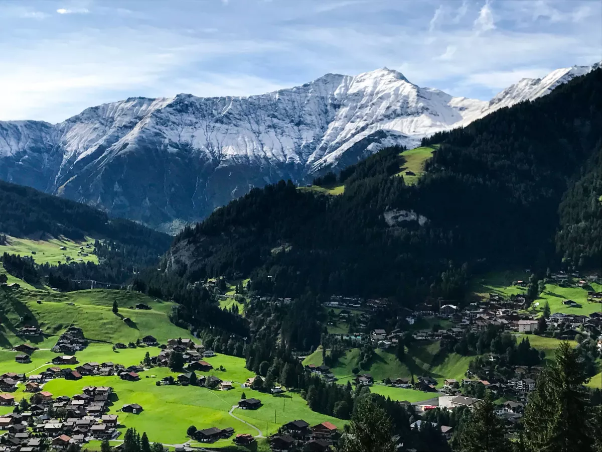 Adelboden Town in Switzerland