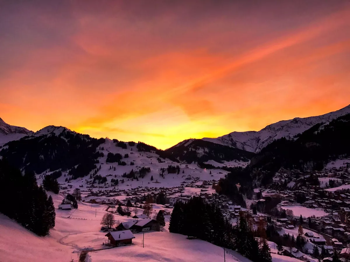 Sunset in Adelboden Switzerland