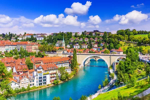 Aare River in Bern Switzerland