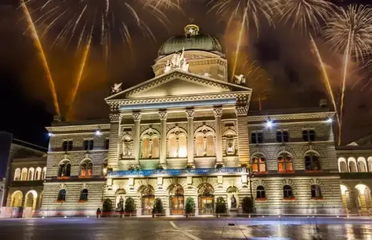 The Parliament Building in Bern Swiss Capital