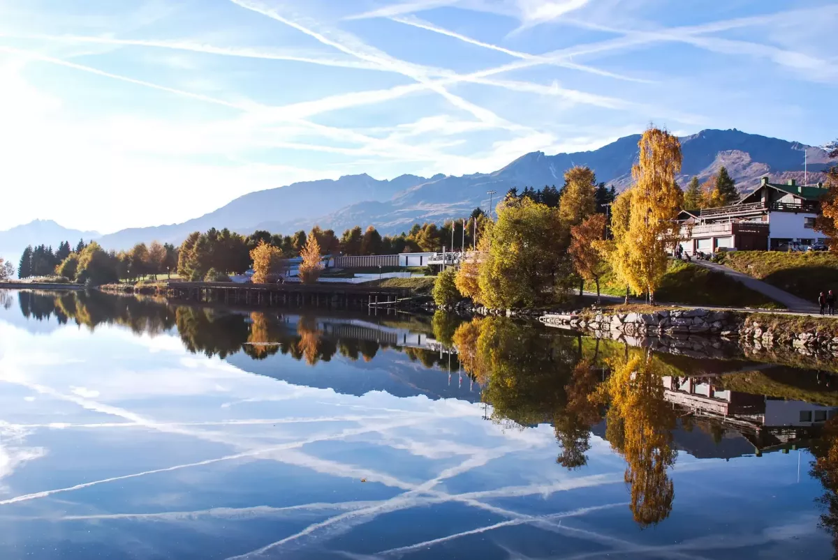 etang long in Crans Montana Switzerland