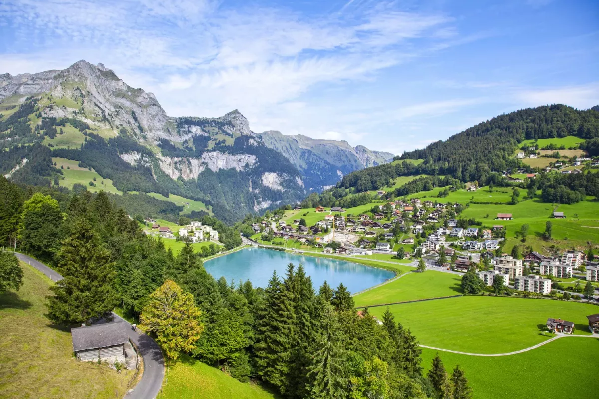Panorama of Engelberg Switzerland