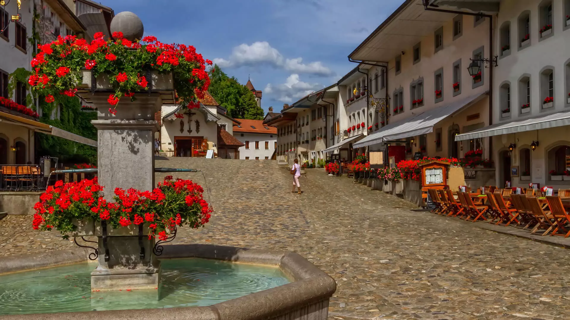 Old town of Gruyere Switzerland