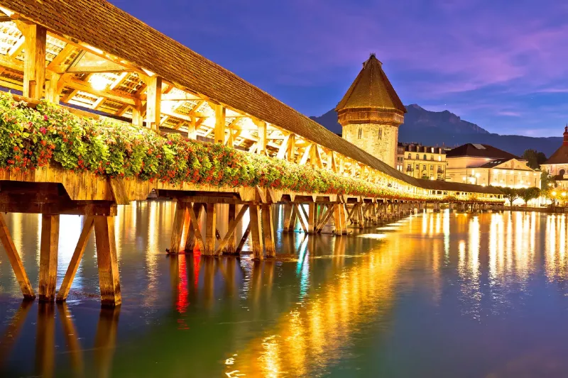Chapel Bridge in Lucerne Switzerland