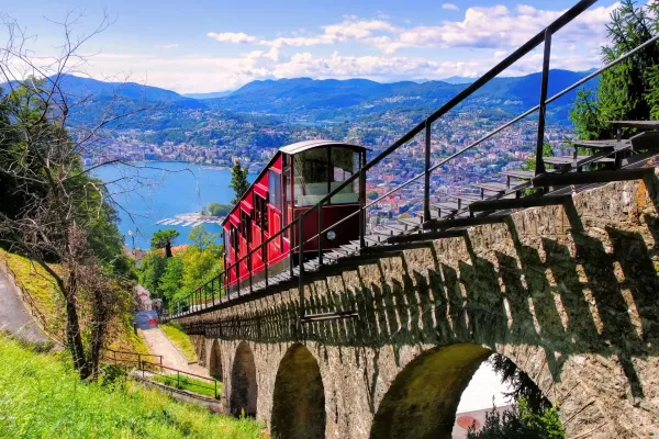 Funicular in Lugano Switzerland