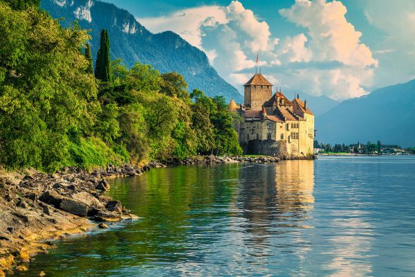 Chillon castle in Montreaux Switzerland