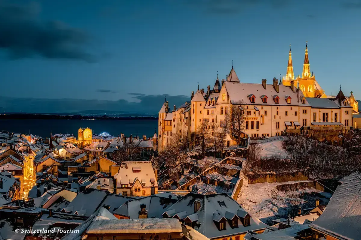 Neuchatel winter evening