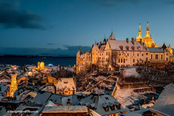 Neuchatel winter evening