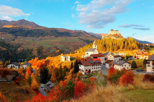 Autumn in Scuol Switzerland