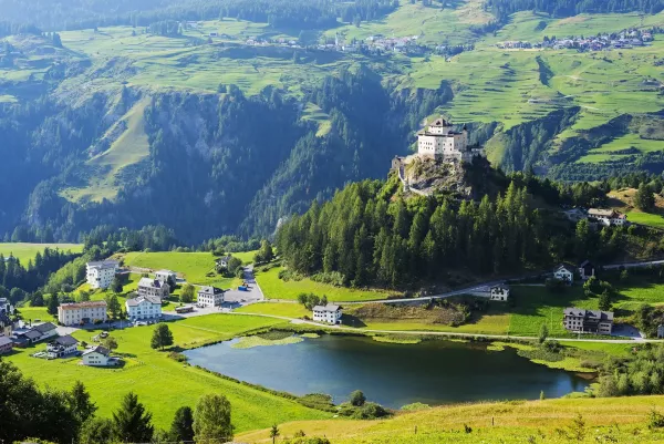 Tarasp castle in Scuol