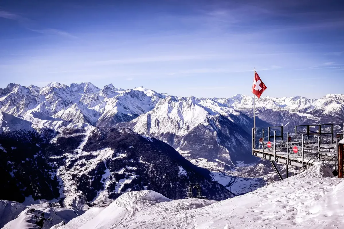 Verbier Alpine village in Switzerland's Valais Canton