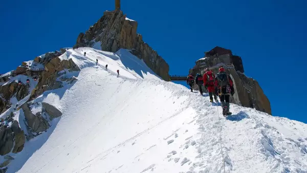 Skiing in Mont Blanc, Chamonix, France