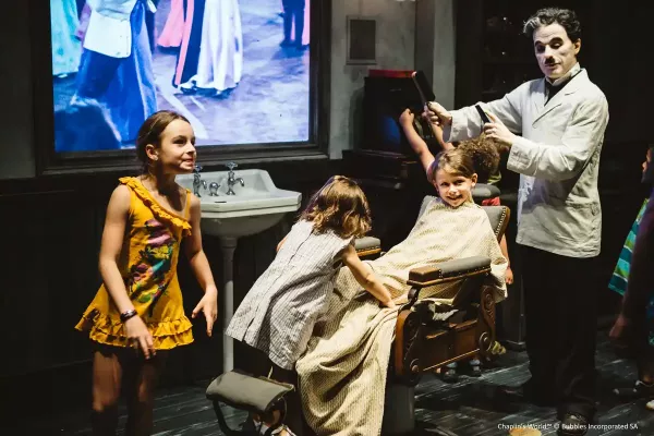 Chaplin world the barber chair