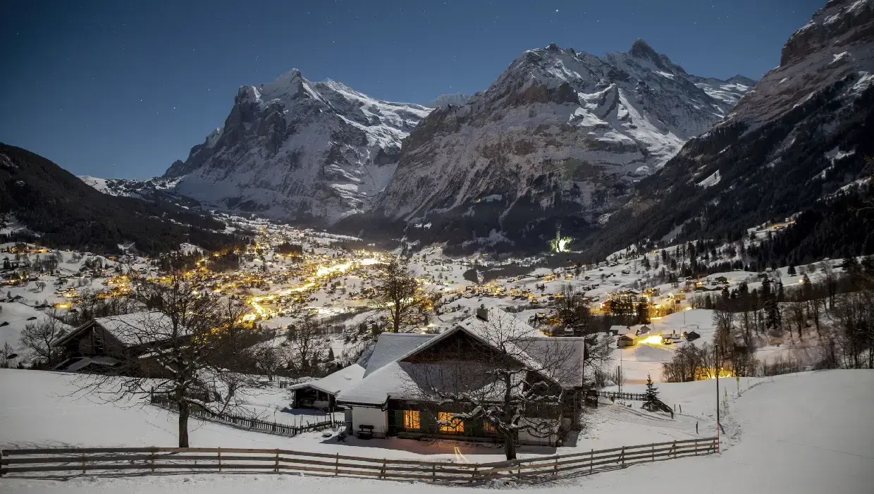 winter night Grindelwald
