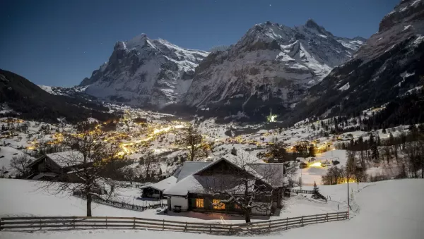 winter night Grindelwald