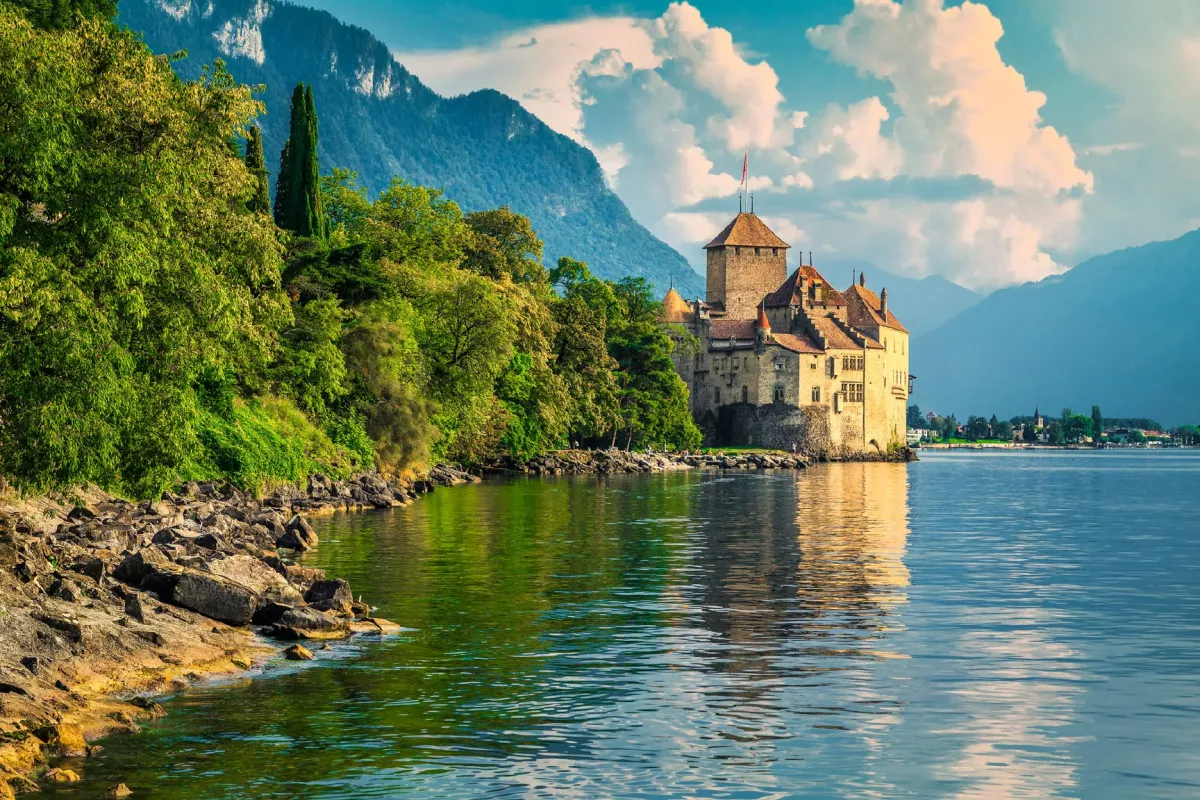 Chateau de Chillon in Montreux Switzerland